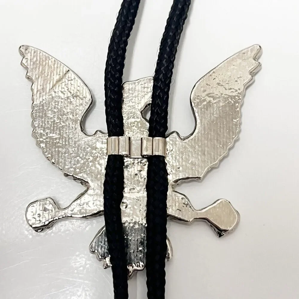 Patriotic U.S. Eagle Crest Bolo Tie EUC